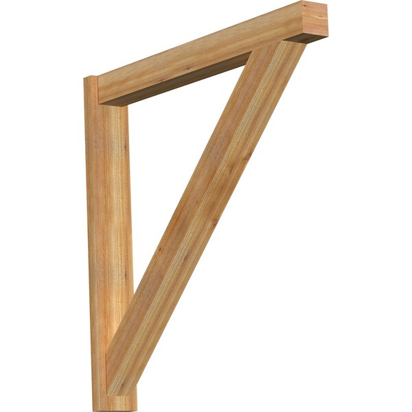 Ekena Millwork Traditional Block Rough Sawn Outlooker, Western Red Cedar, 6"W x 46"D x 46"H OUT06X46X46TRA05RWR - main